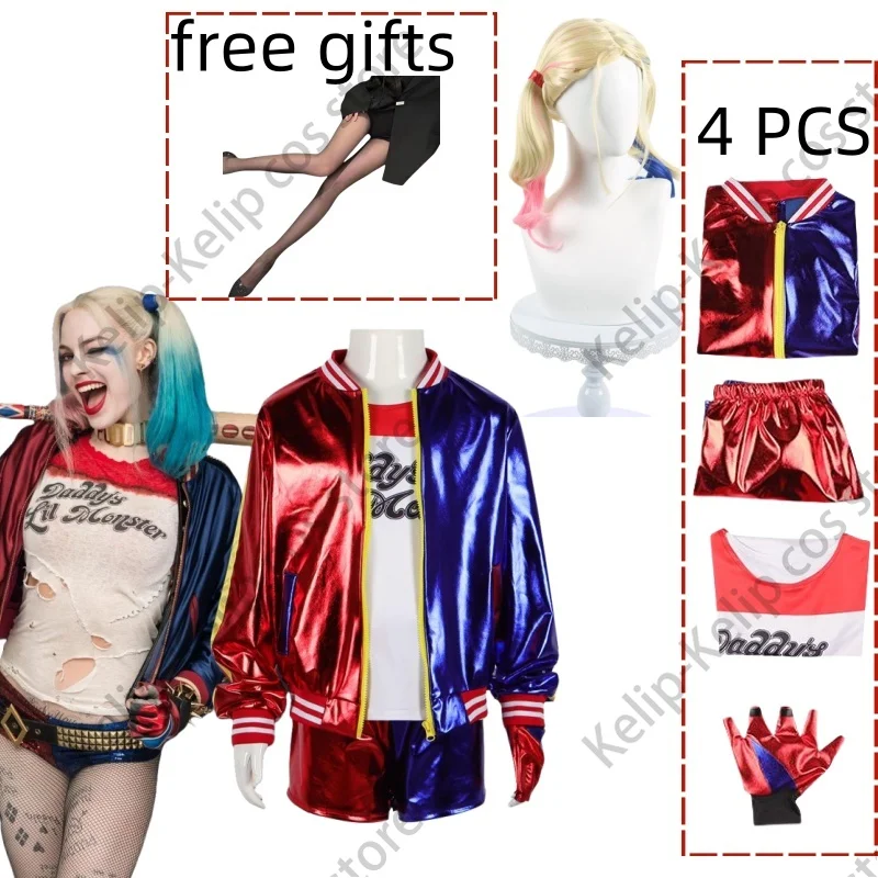 Anime Harley Quinn Cosplay - Kostum Cosplay Anime Harley Quinn Pakaian