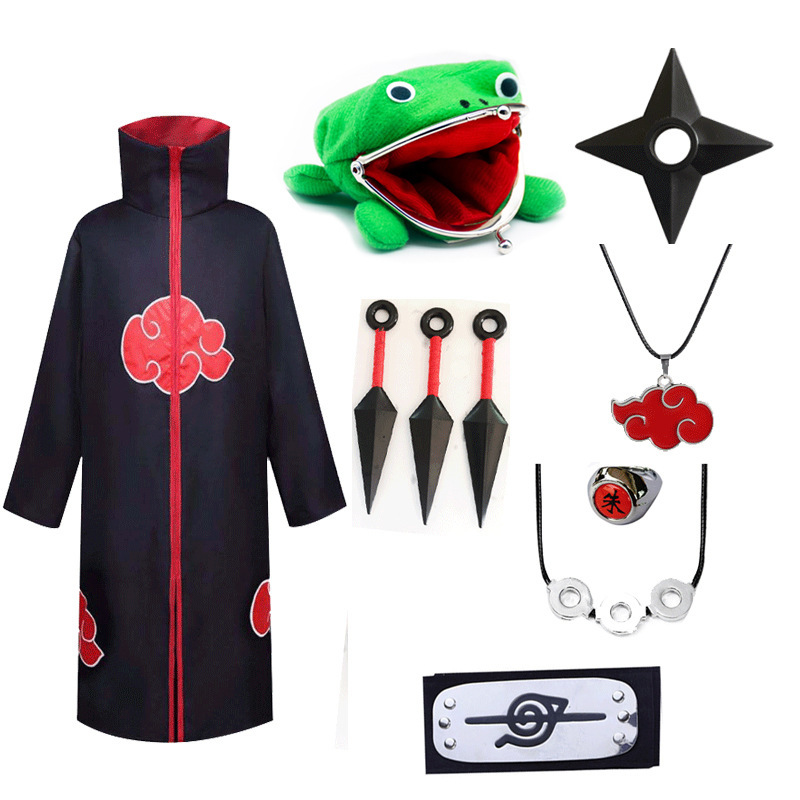 Naruto Headband Metal - Kostum Cosplay pesta Anime, Akatsuki Uchiha
