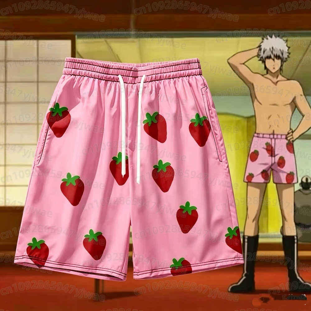 Costume Anime Cosplay - Celana Pendek Pria Warna Pink Motif