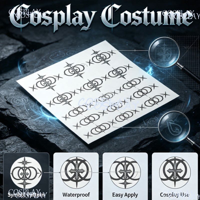 Anime Cosplay Photoshoot - Stiker Tato Leher Sementara Arknights Endfield