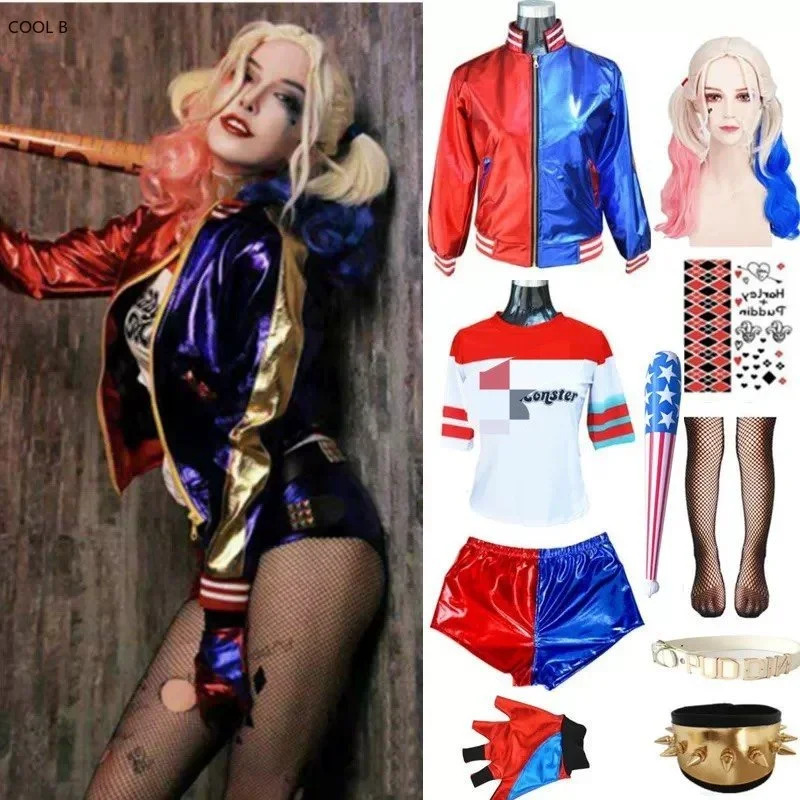 Anime Harley Quinn Cosplay - Pakaian Figur Anime Cosplay Harley Anak