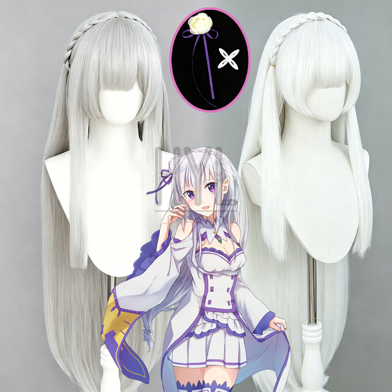 Re Zero Rem Wig - Wig Cosplay Anime Re:Zero Emilia Hiasan