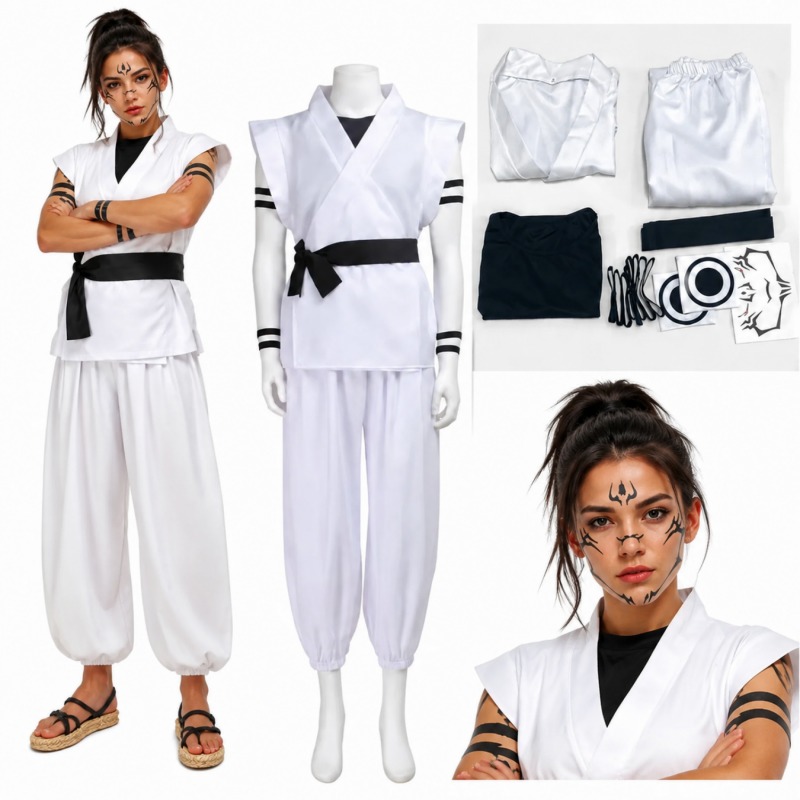 Anime Cosplay Kimono - Kostum Cosplay Ryomen Sukuna Jujutsu Kaisen
