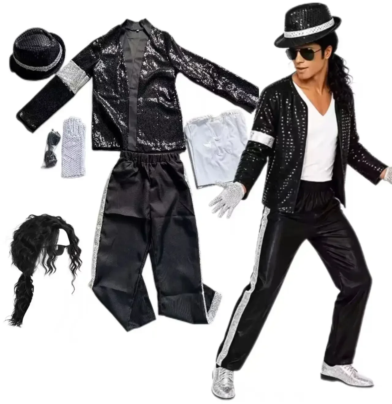 Anime Cosplay Dance - Kostum Dewasa 2026 Michael Jackson Billie