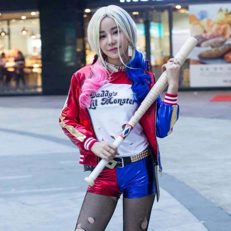 Anime Harley Quinn Cosplay - Kostum Cosplay Anime Harley Quinn Suicide