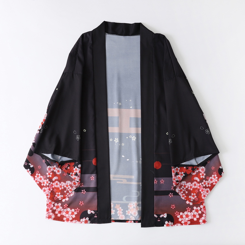 Fashion Fox Print Summer Beach - Anime Cosplay Kimono ulasan dan harga