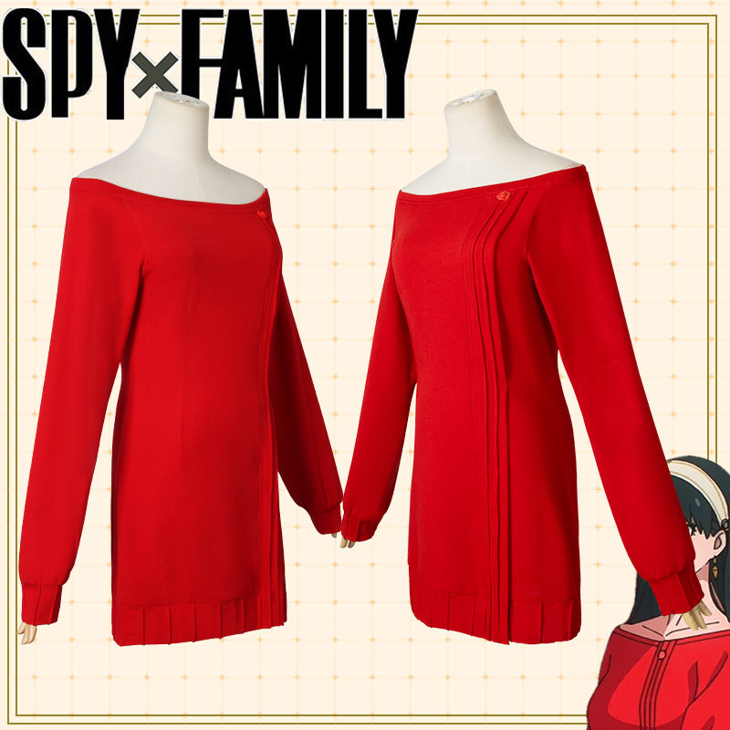 Kostum Cosplay Spy X Family Yo - Anime Cosplay Yor Forger ulasan dan harga
