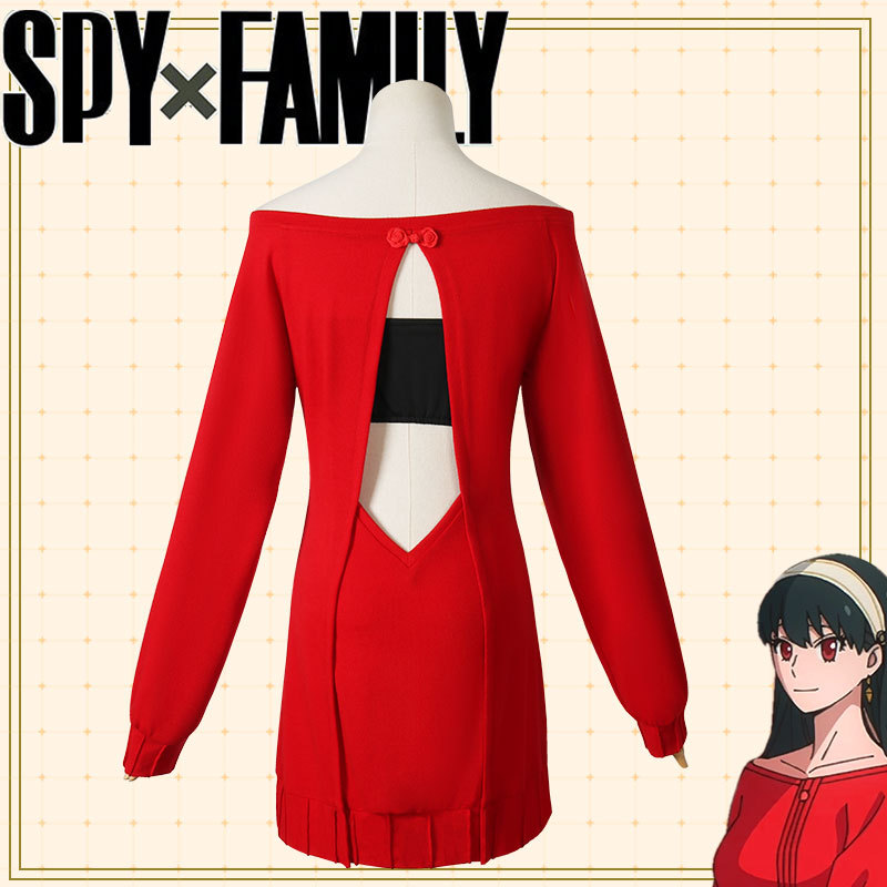 Kostum Cosplay Spy X Family Yo - Anime Cosplay Yor Forger ulasan dan harga
