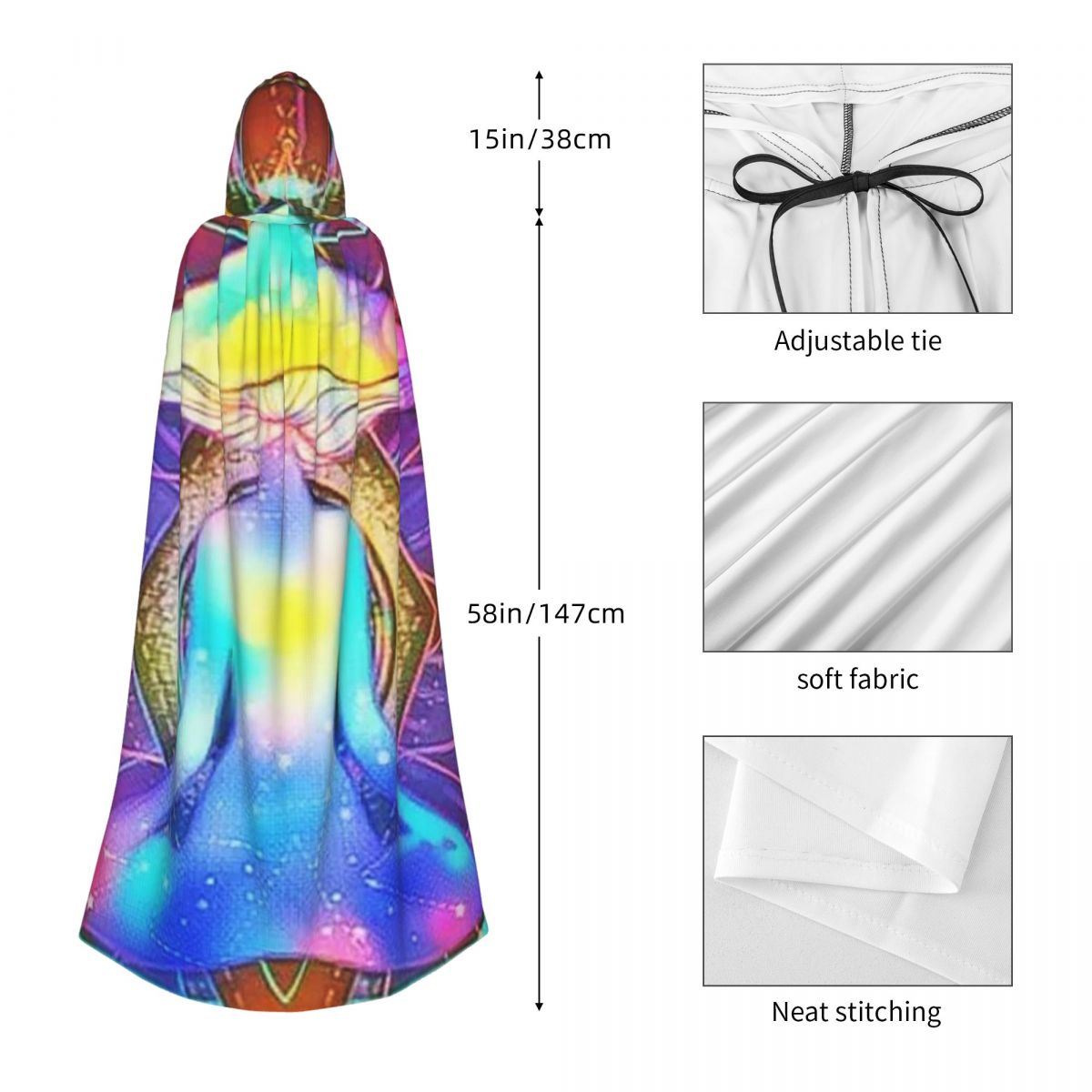 Jubah Panjang Bertudung Mandal - Anime Cosplay India ulasan dan harga
