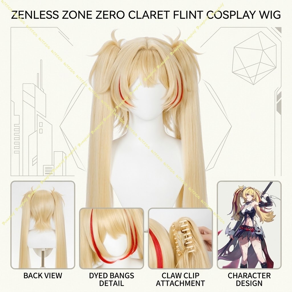 Wig Cosplay GCharacter Claret  - Anime Cosplay Photoshoot ulasan dan harga