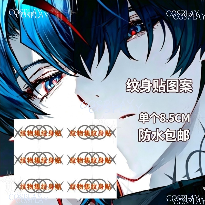 Stiker Tato Leher Sementara Ar - Anime Cosplay Photoshoot ulasan dan harga