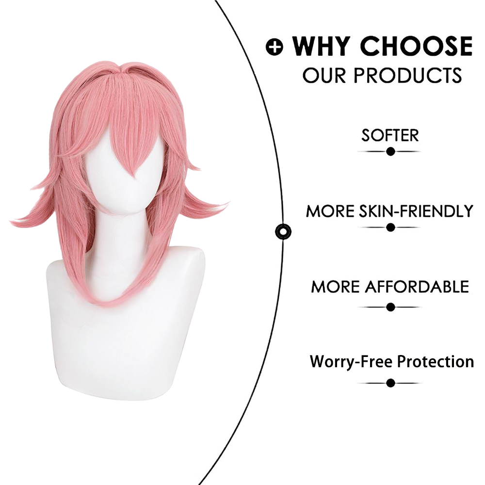 Wig Cosplay Yae Miko Wig Sinte - Anime Cosplay Photoshoot ulasan dan harga