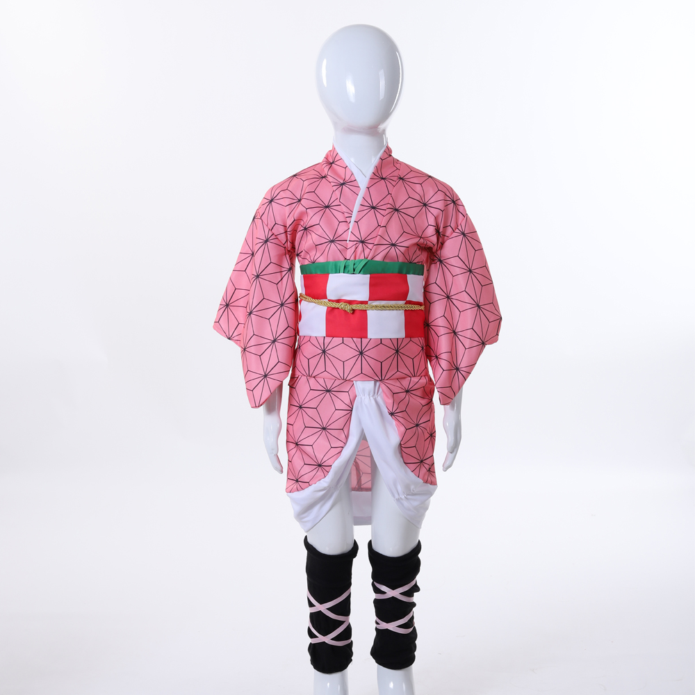 Set Cosplay Nezuko Kamado Leng - Anime Cosplay Kimono ulasan dan harga