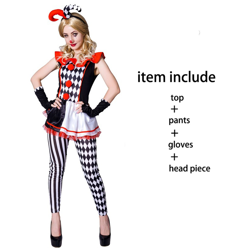 Gaun kostum Monster badut wani - Anime Harley Quinn Cosplay ulasan dan harga