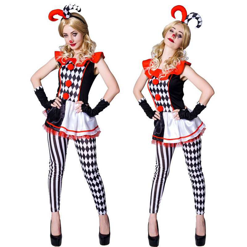 Gaun kostum Monster badut wani - Anime Harley Quinn Cosplay ulasan dan harga