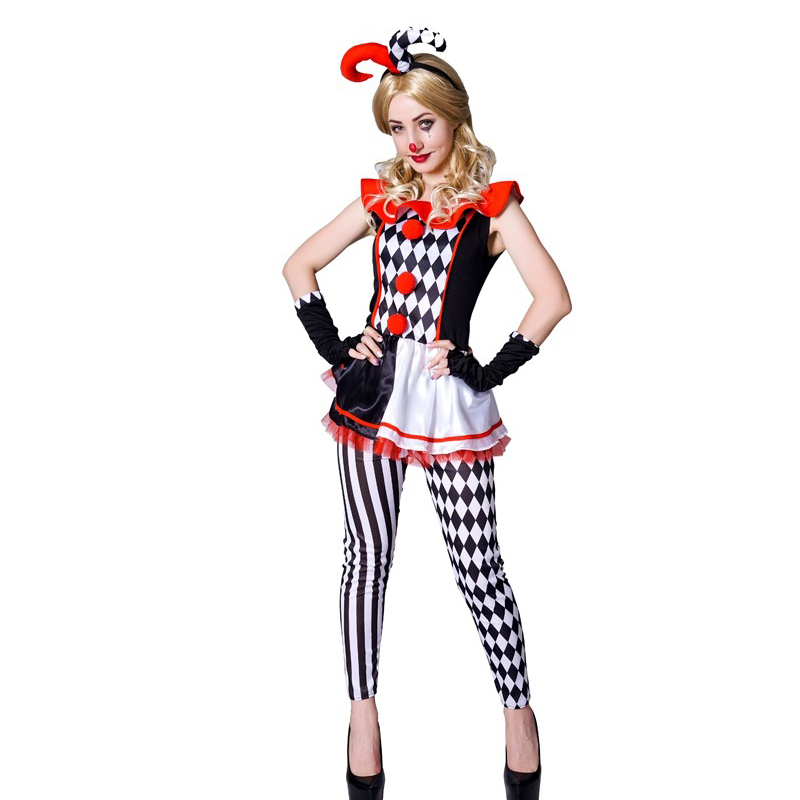 Gaun kostum Monster badut wani - Anime Harley Quinn Cosplay ulasan dan harga