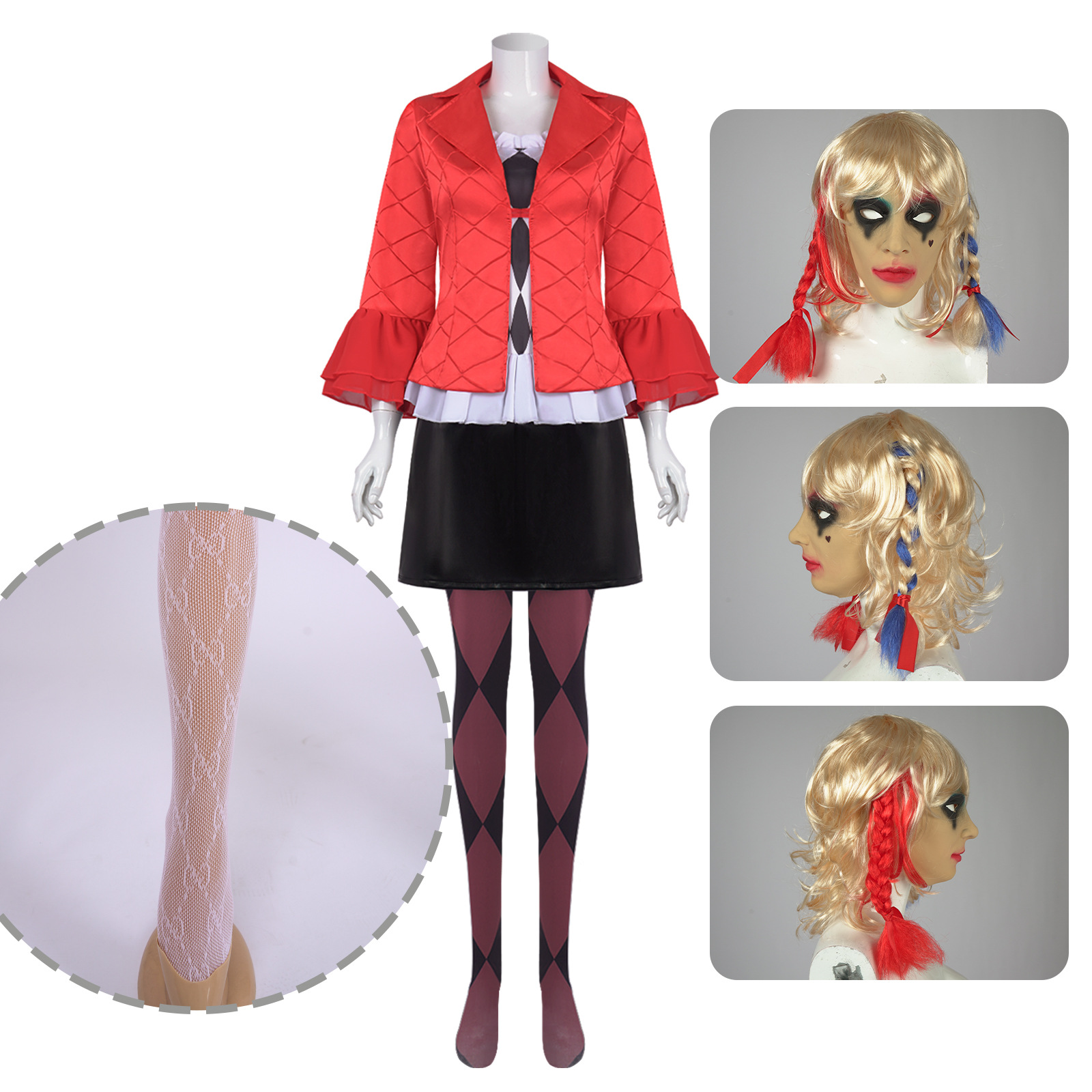 Kostum Cosplay Harley Quinn Jo - Anime Harley Quinn Cosplay ulasan dan harga