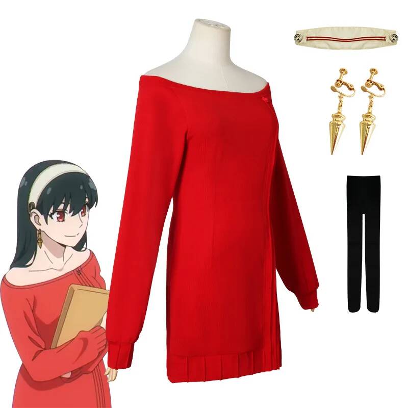 Kostum Cosplay Anime FAMILY Yo - Anime Cosplay Yor Forger ulasan dan harga