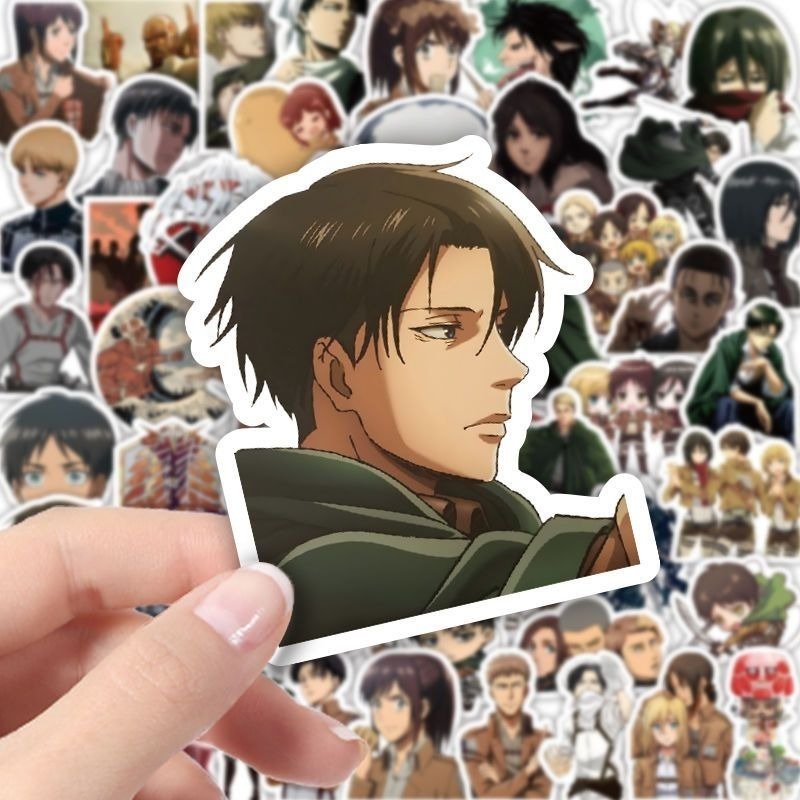 60 Buah Stiker Anime Attack On - Anime Cosplay Cute ulasan dan harga