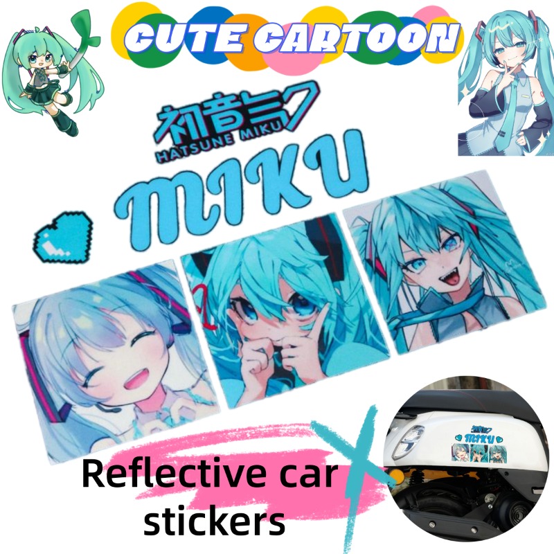 Stiker Reflektif Anime Hatsune - Anime Cosplay Cute ulasan dan harga