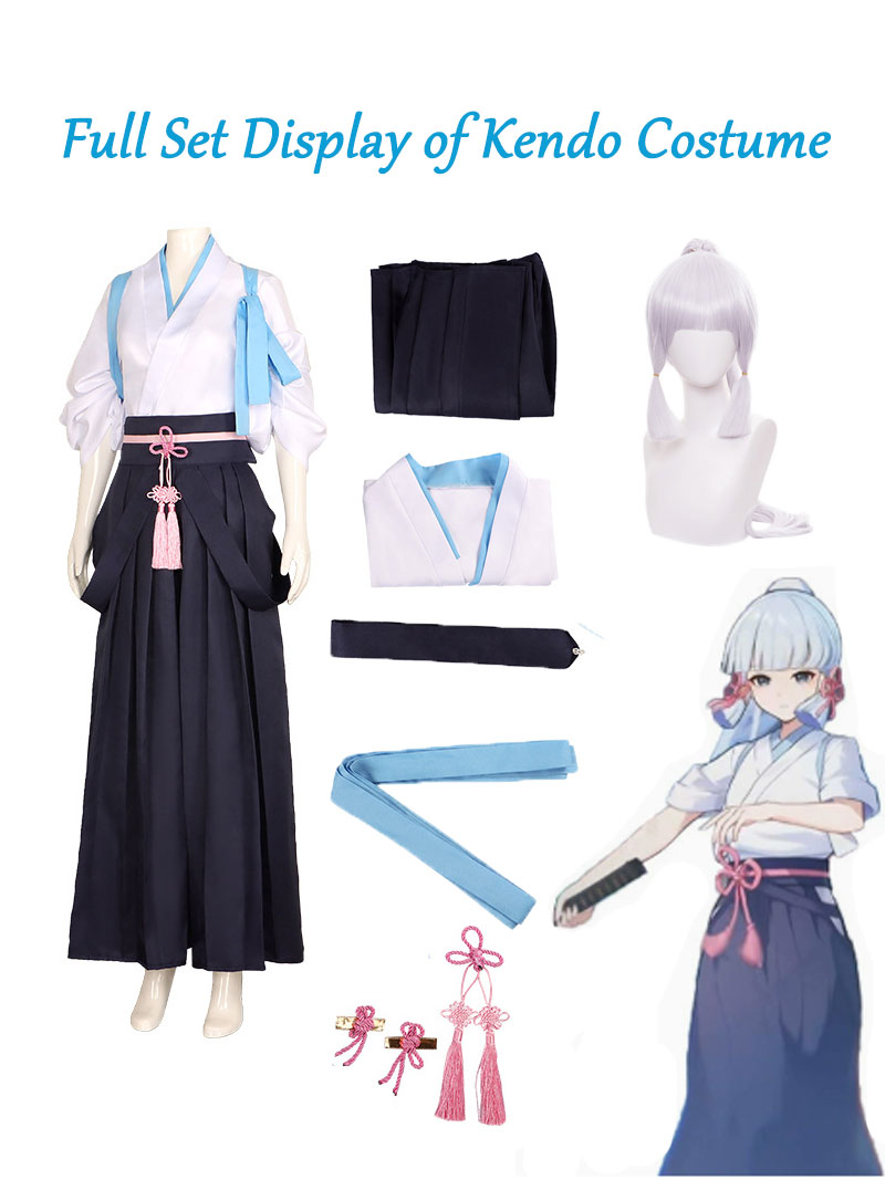 Kamisato Ayaka Cosplay Kimono  - Anime Cosplay Kimono ulasan dan harga