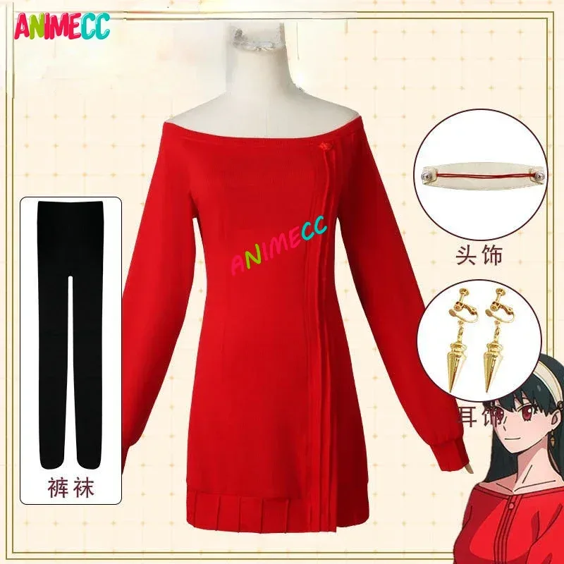 ANIMECC Tersedia Wig Kostum Co - Anime Cosplay Yor Forger ulasan dan harga